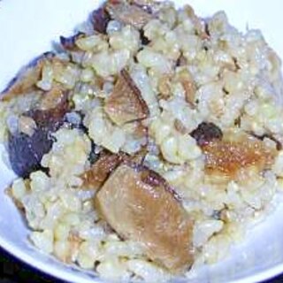 ツナ干し椎茸の玄米炊き込み